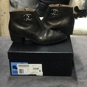 Metallic Chanel Booties